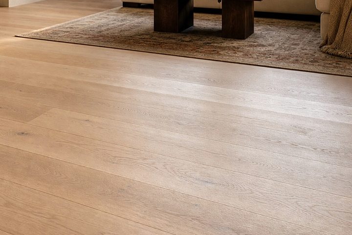 Open family room with luxury vinyl plank